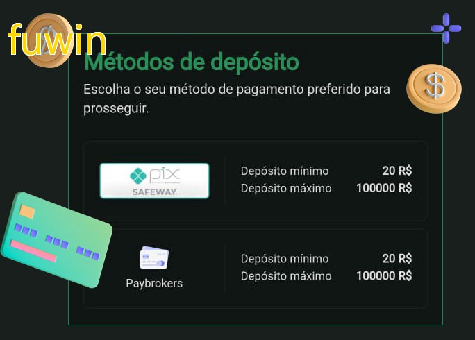 O cassino fuwinbet oferece uma grande variedade de métodos de pagamento